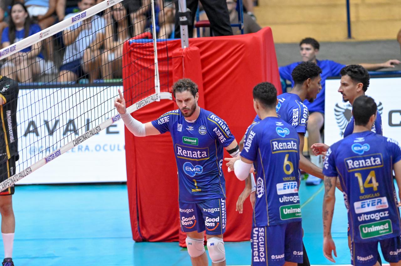 Vôlei Renata enfrenta o Suzano brigando pela liderança do Campeonato Paulista
